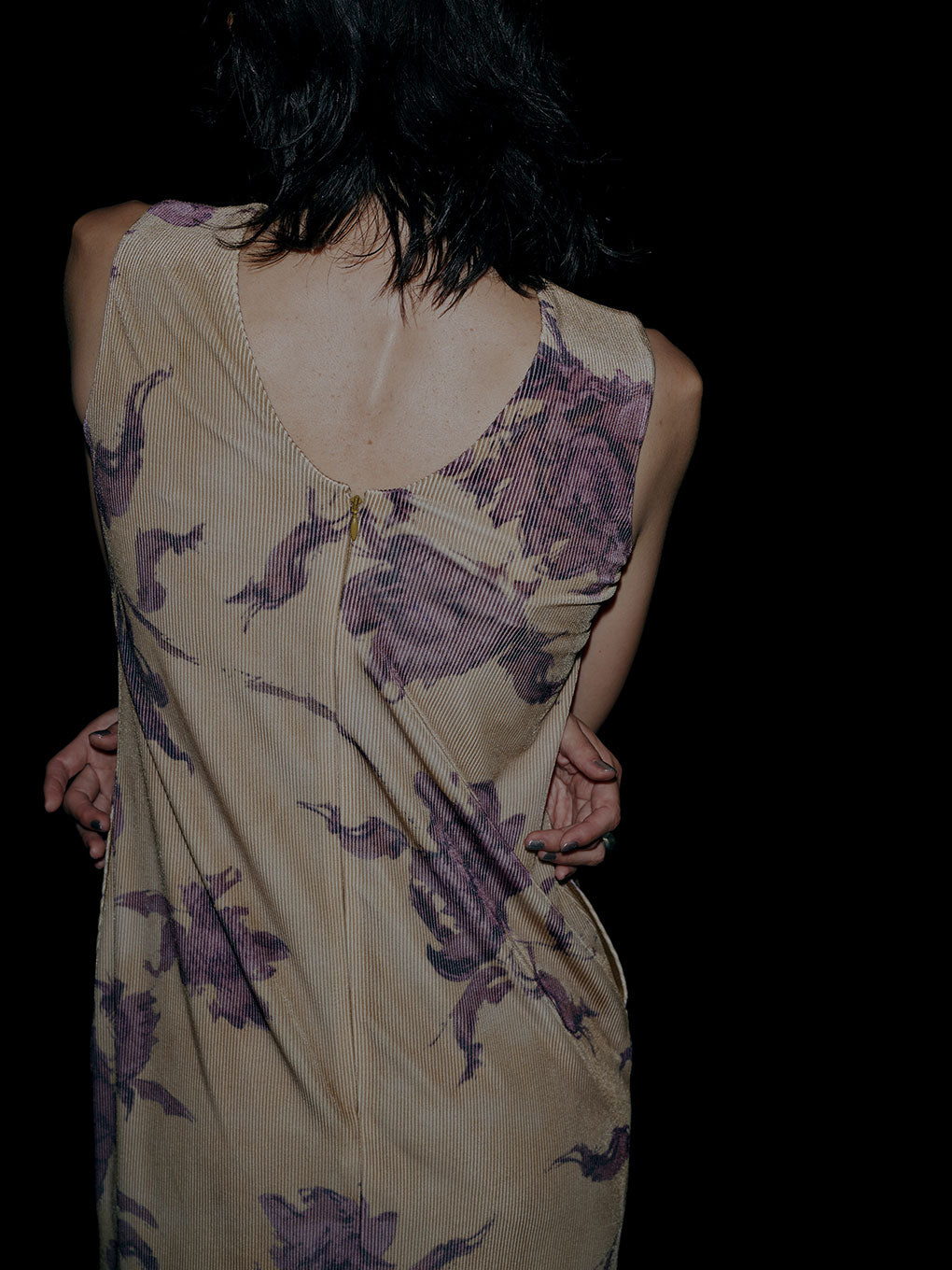 DRY FLOWER VELOUR DRESS