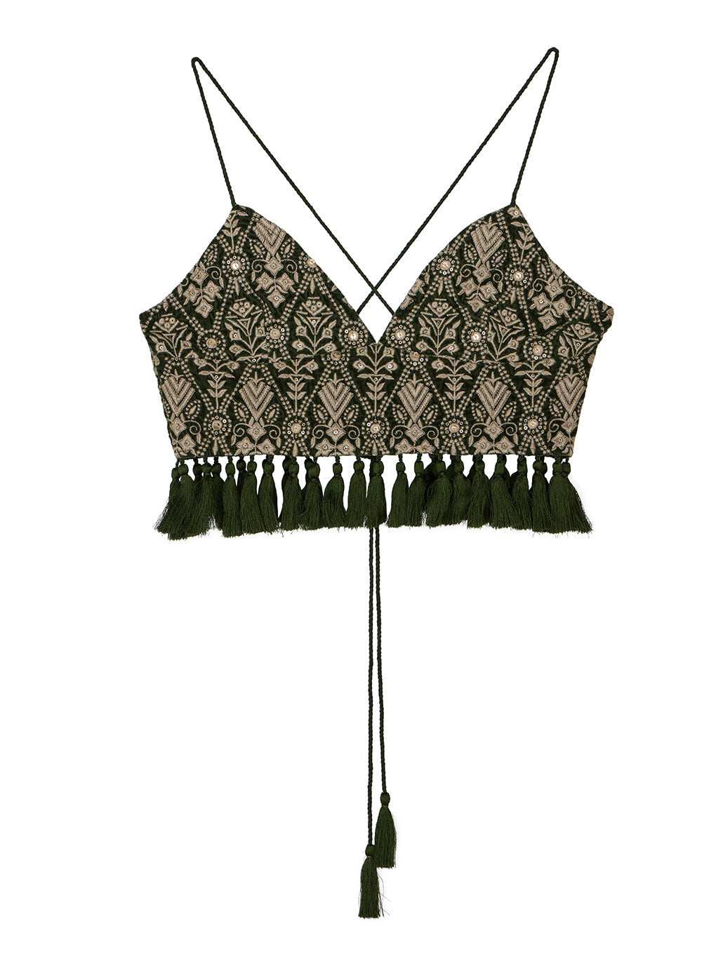 AMERI INDIA EMBROIDERY BUSTIER ブラックF AmeriVINTAGE INDIA EMBROIDERY BUSTIER