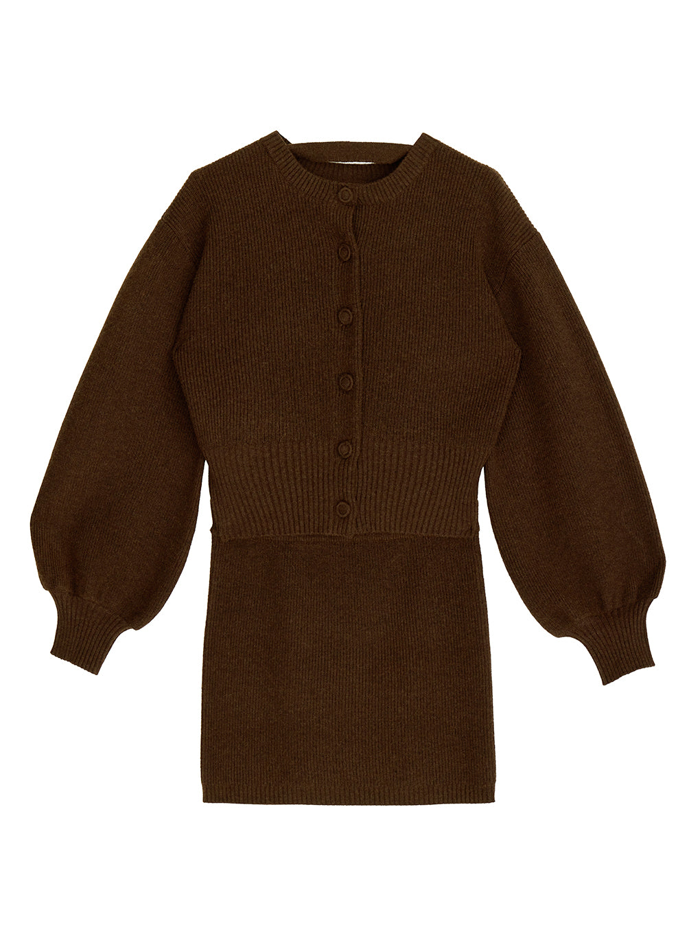 SOLID KNIT CARDIGAN WITH SKIRT