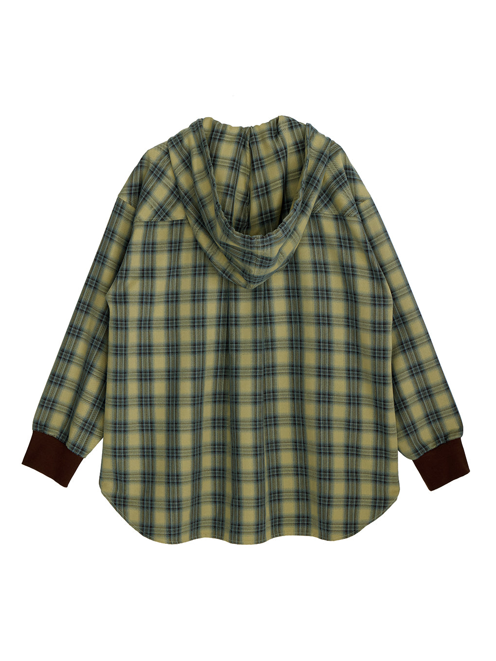 ZIP UP HOODIE CHECK SHIRT