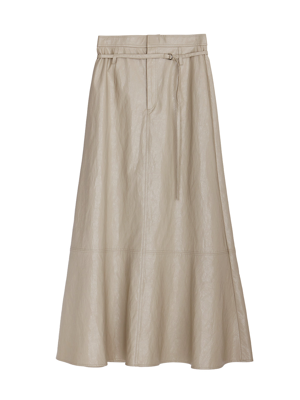 WAIST DESIGN BELT SEMI FLARE SKIRT
