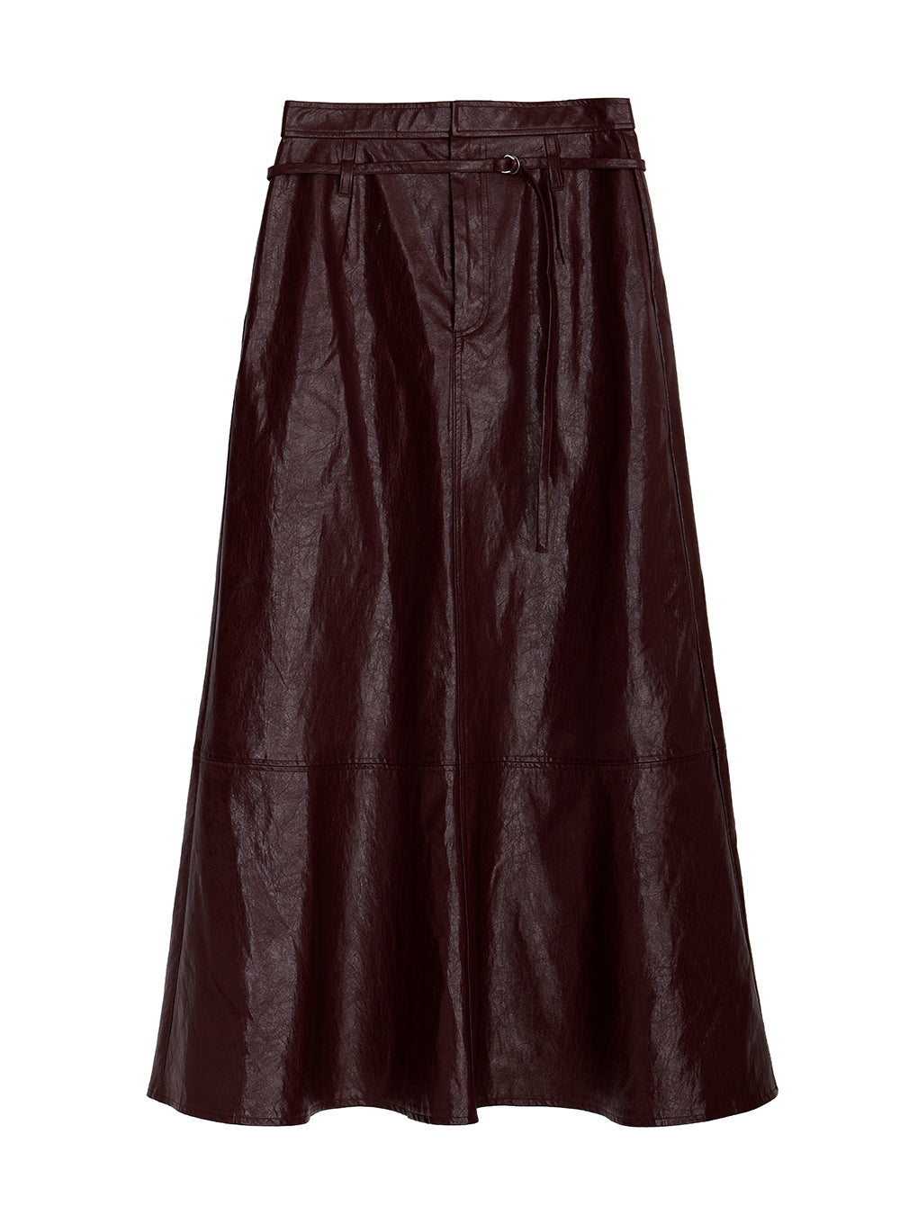 WAIST DESIGN BELT SEMI FLARE SKIRT