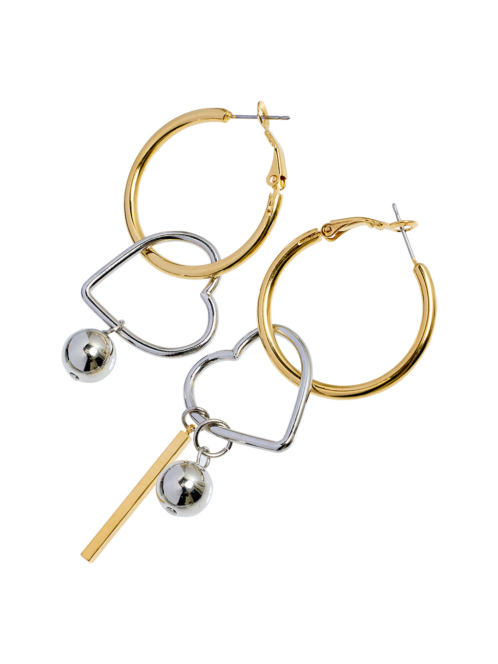 Bijou R.I Asymmetry Heart Hoop Pierce