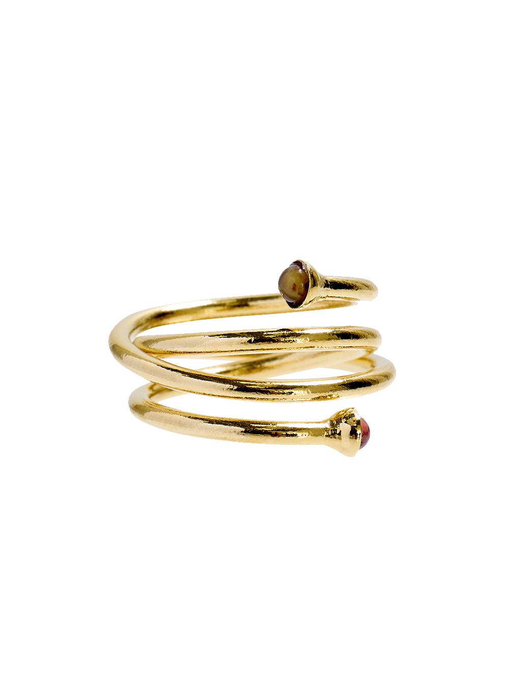 Bijou R.I Stone Spiral Ring