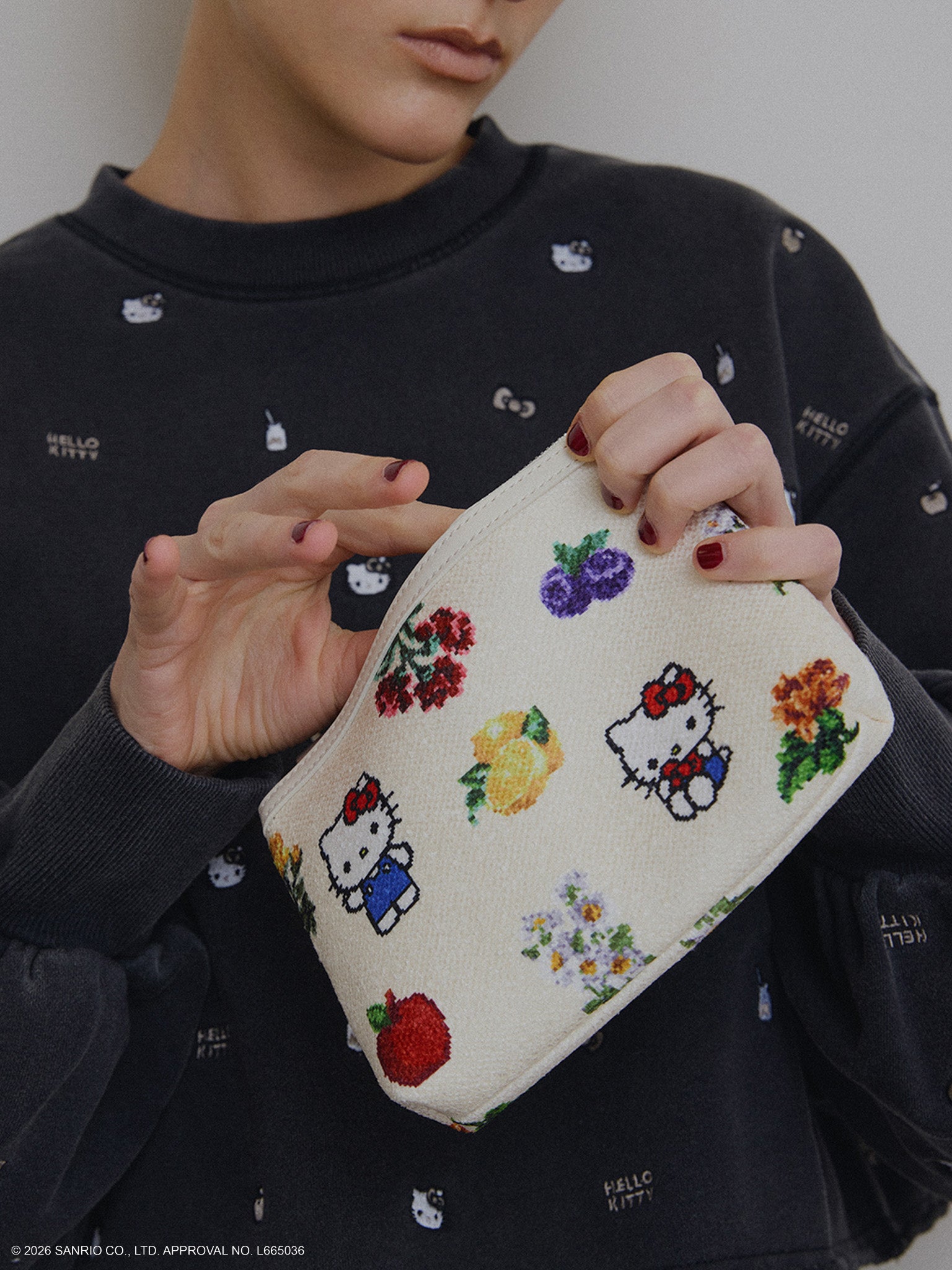 HELLO KITTY×Ameri PIXEL PATTERN POUCH