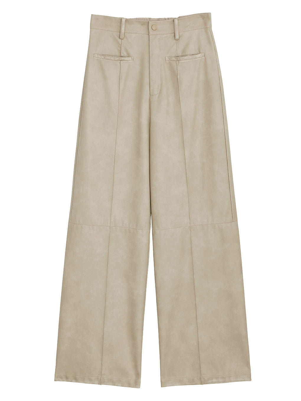 FAKE LEATHER COLOR SCHEME PANTS