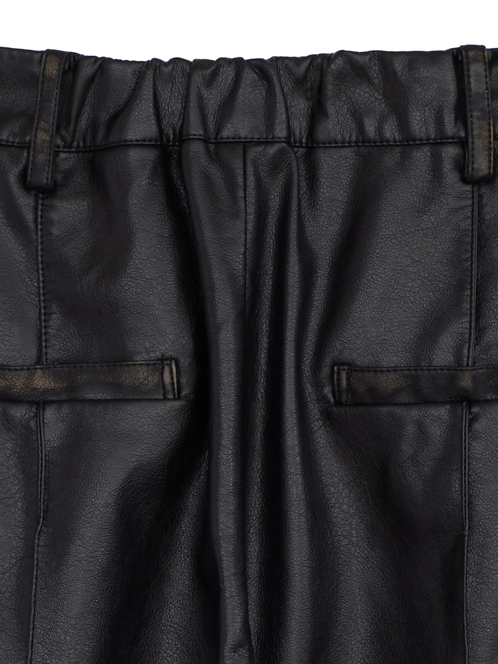 FAKE LEATHER COLOR SCHEME PANTS