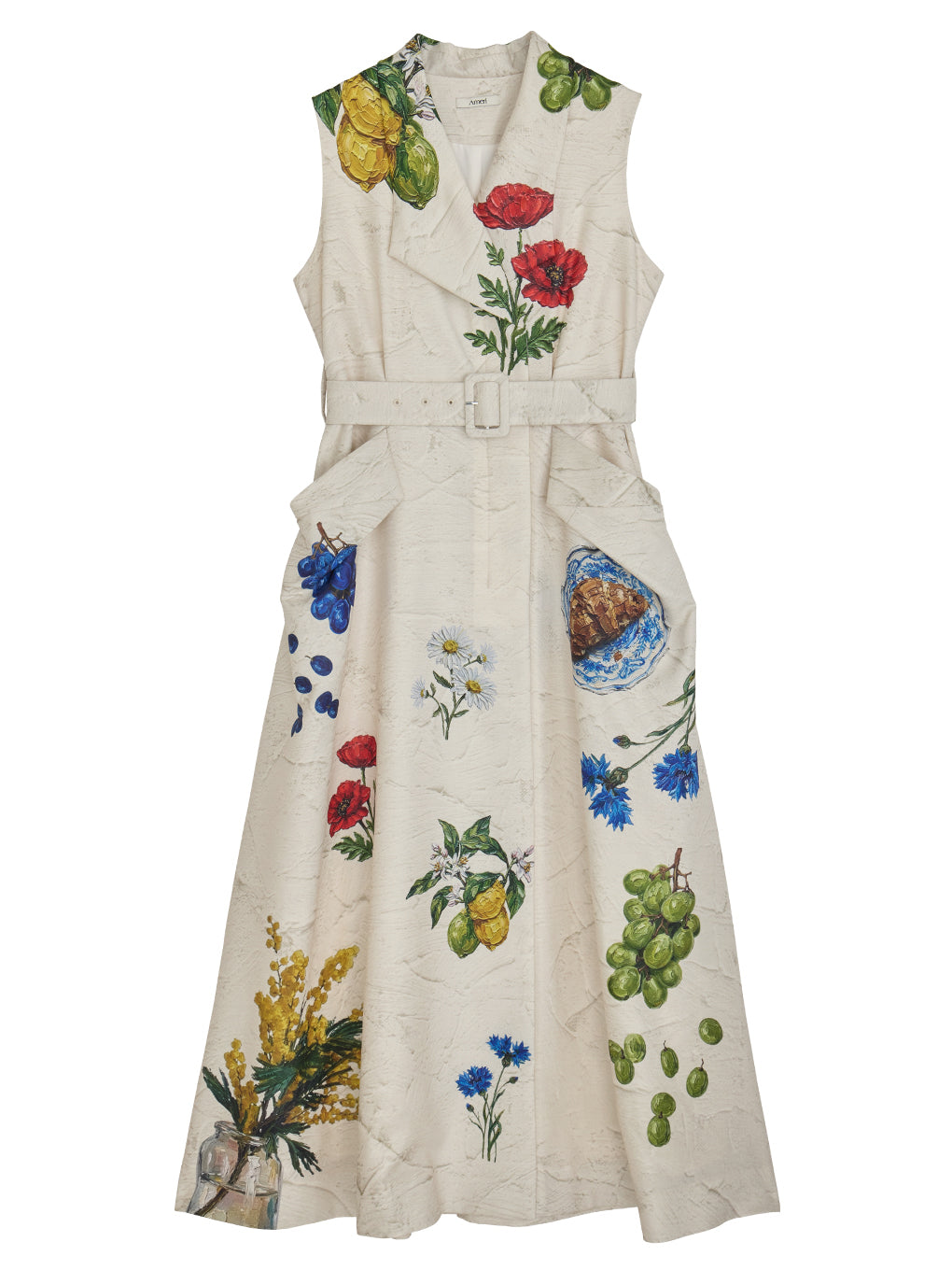 FRENCH MOTIF OIL PAINT DRESS