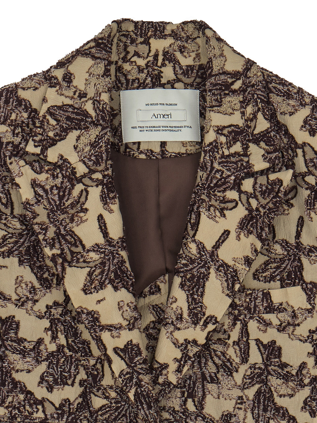 CROPPED CUT JACQUARD JACKET