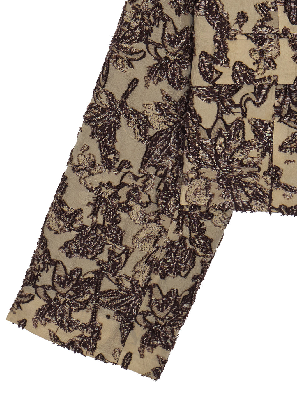 CROPPED CUT JACQUARD JACKET
