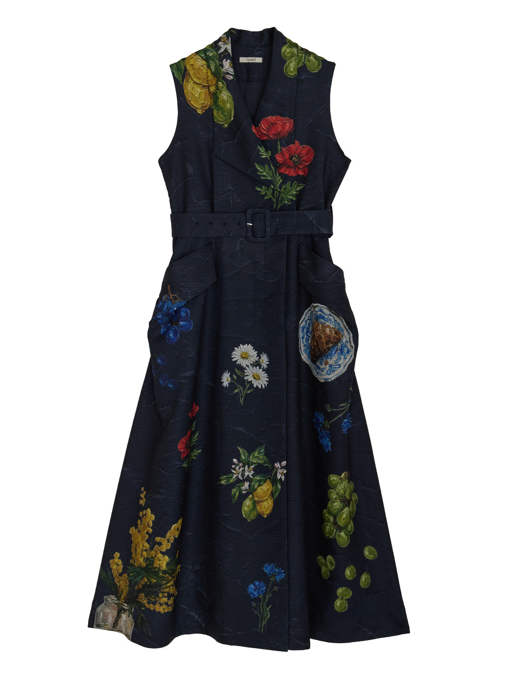 FRENCH MOTIF OIL PAINT DRESS