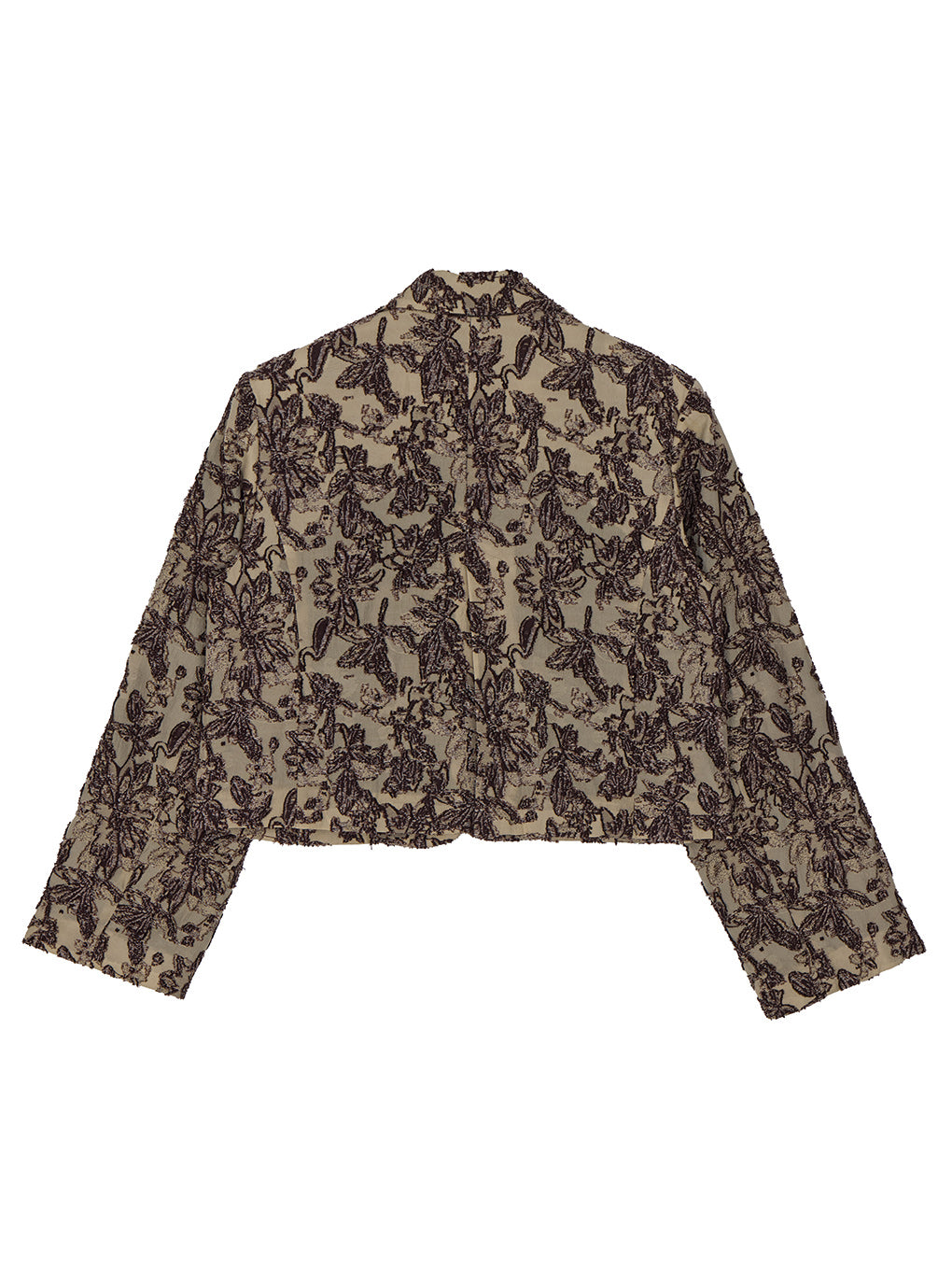 CROPPED CUT JACQUARD JACKET