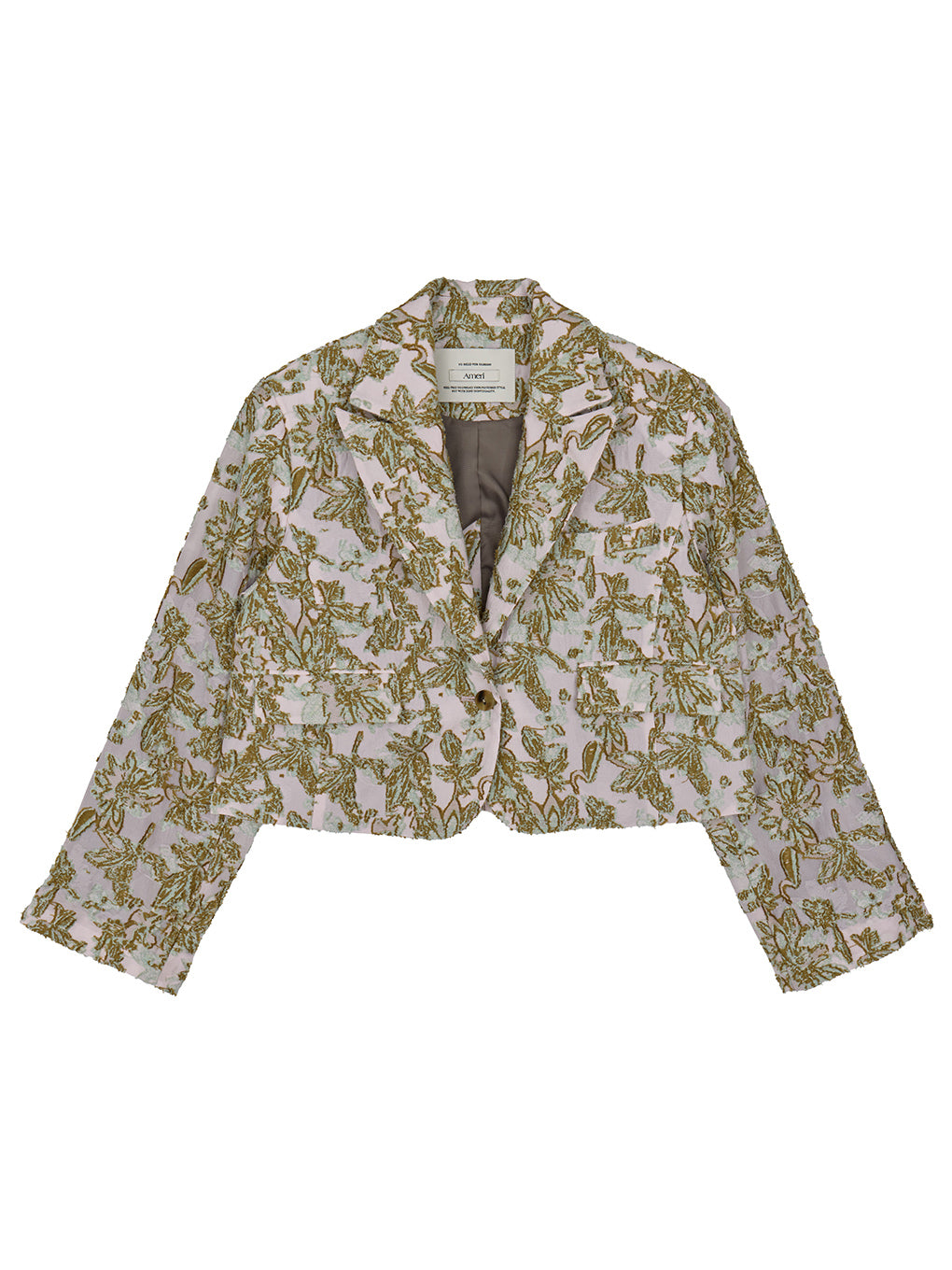 CROPPED CUT JACQUARD JACKET