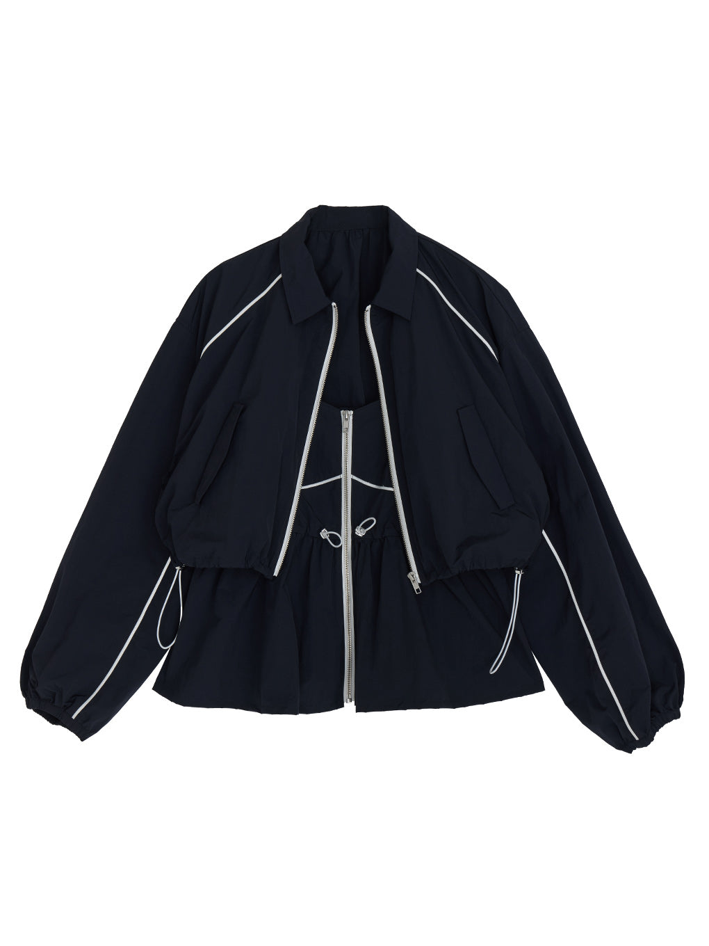 SHORT TRACK JACKET WITH BUSTIER