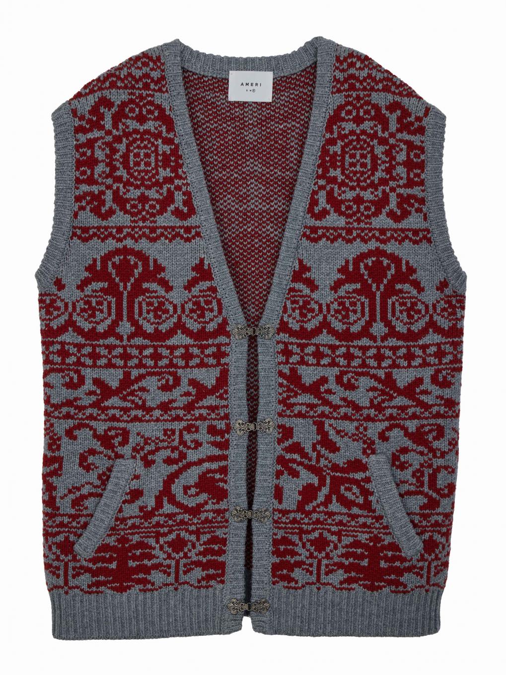 VINTAGE LIKE JACQUARD OVER VEST