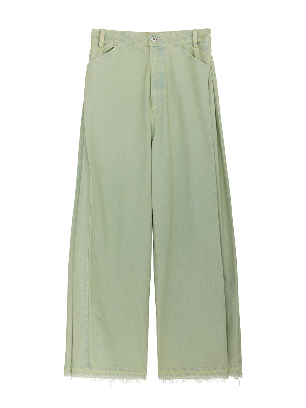 SIDE TUCK WIDE FLARE DENIM PANTS