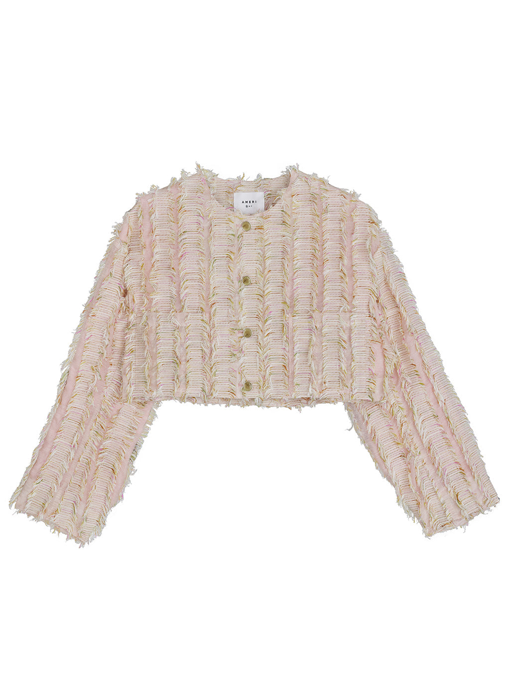 MIX PINK SHAGGY SHORT JACKET