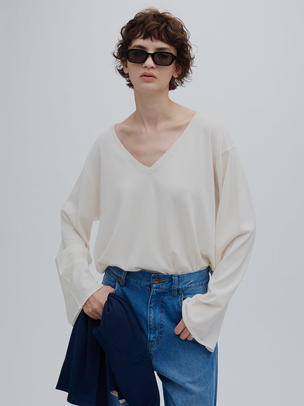 LOW BASIC 2WAY OVER KNIT TOP