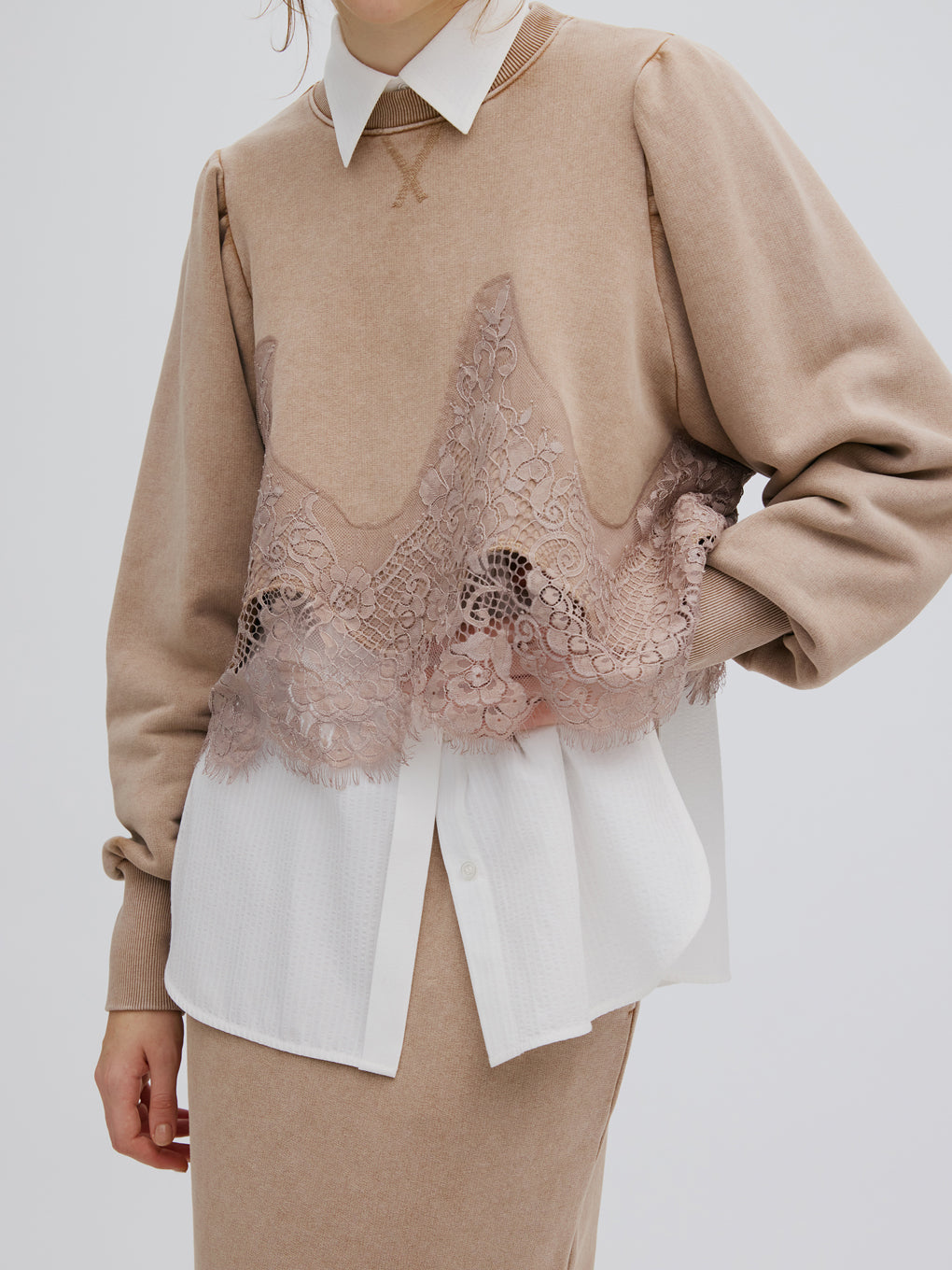 トップス CHEMICAL OVERDYE LACE SWEAT TOP CHEMICAL OVERDYE LACE SWEAT TOP