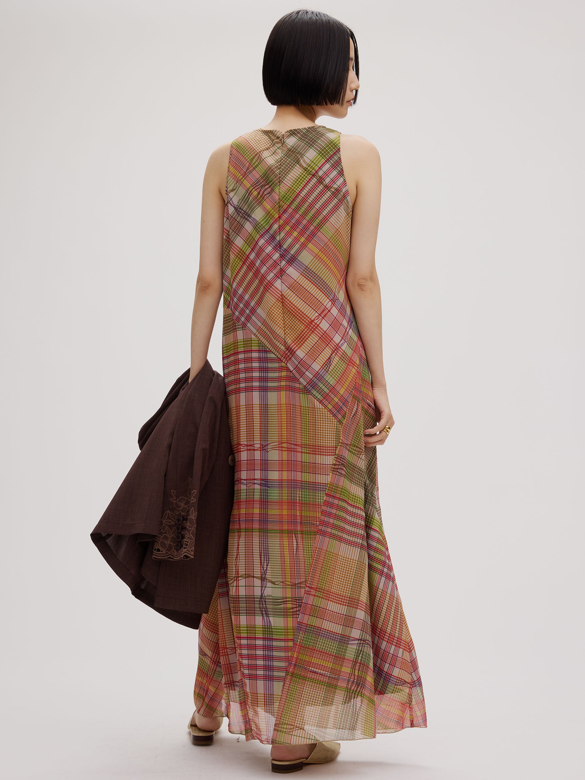 MEDI STRAIN CHECK DRESS