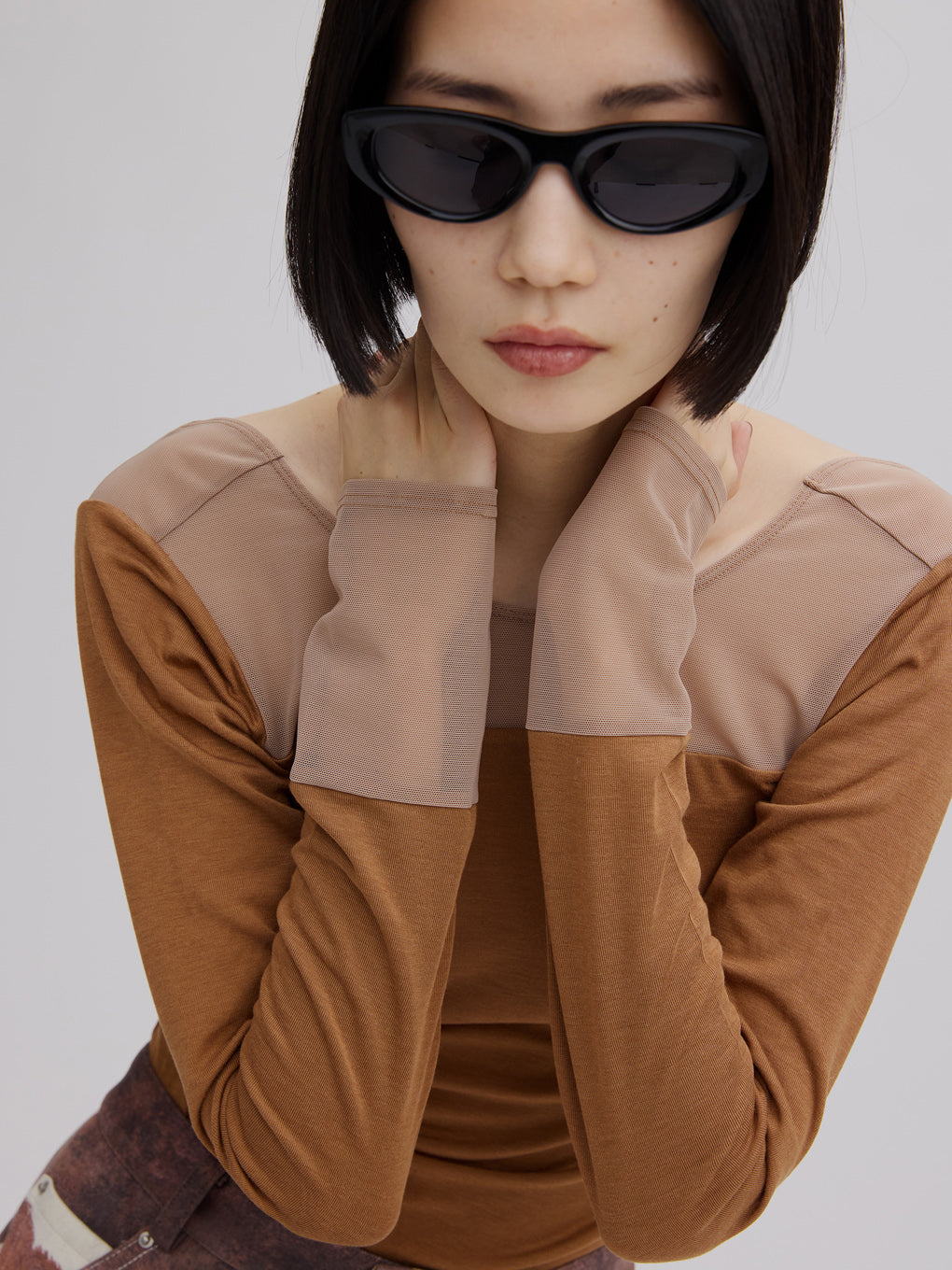 Mizuno×Ameri SHEER DOCKING LONG SLEEVE TOPS