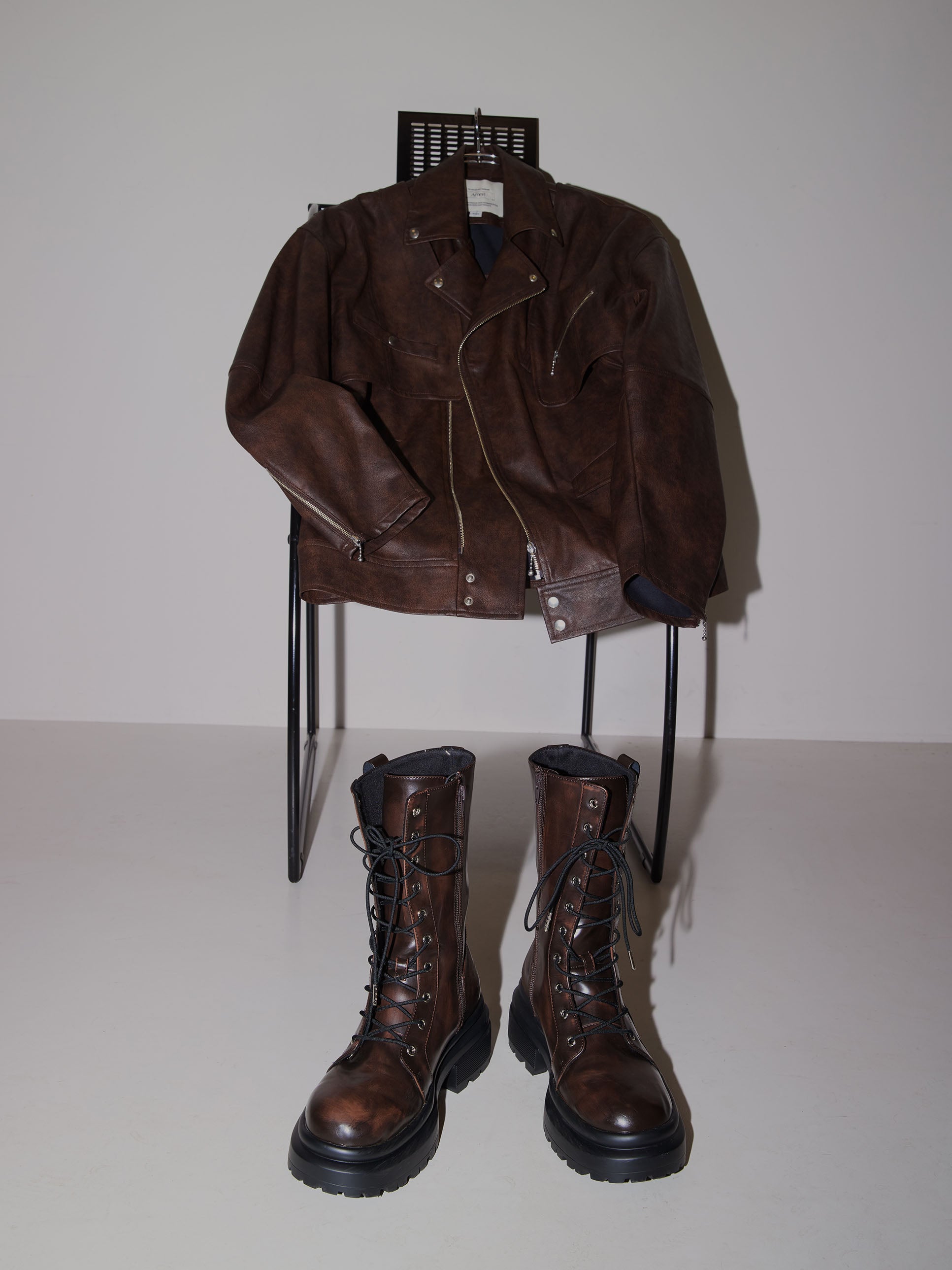 LACE UP TANK SOLE BOOTS