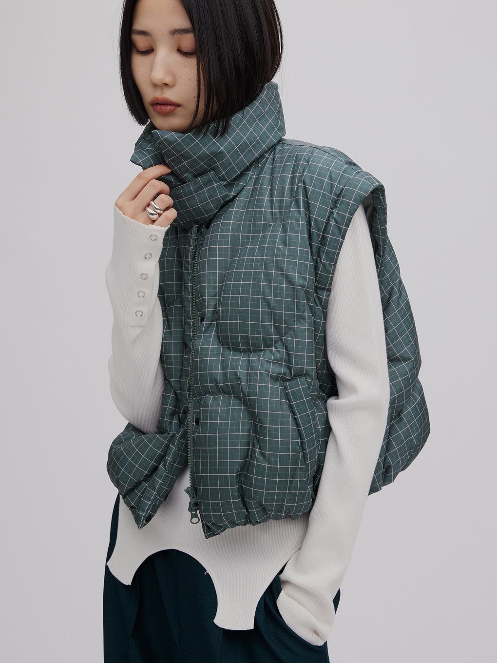NANGA × Ameri 2WAY WAVE CHECK DOWN COAT