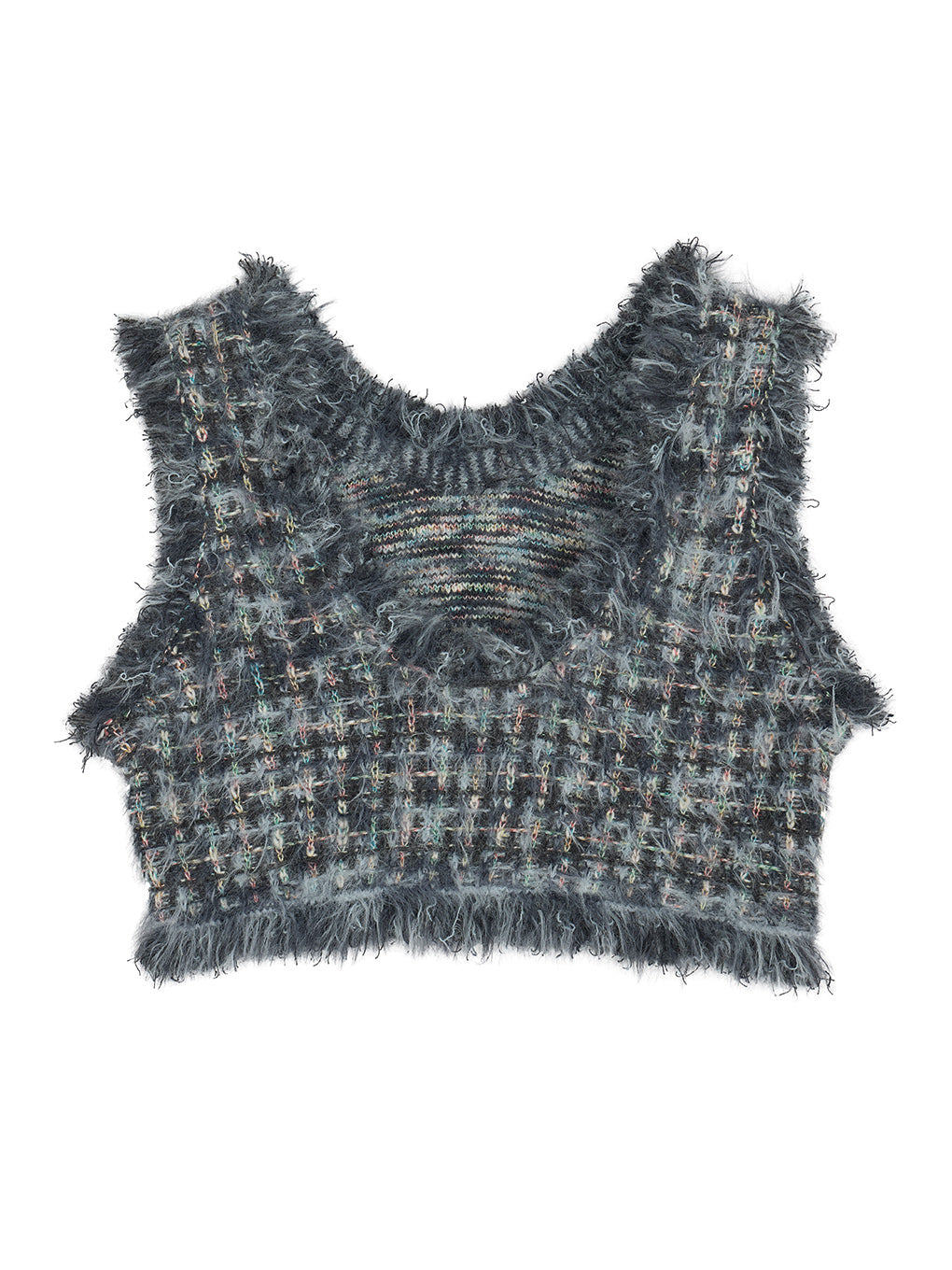 TWEED FRINGE KNIT TOPS