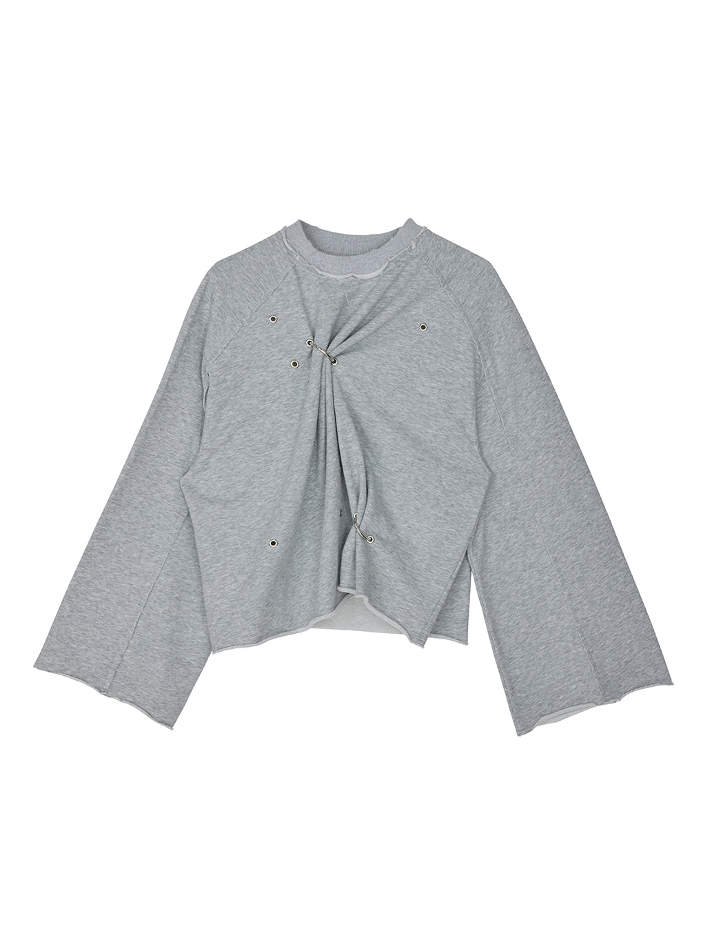 EYELET ARRANGEMENT SWEAT TOP