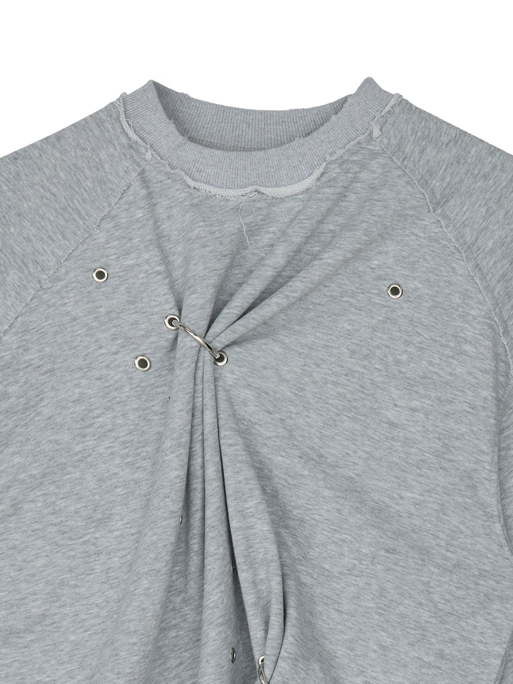 EYELET ARRANGEMENT SWEAT TOP