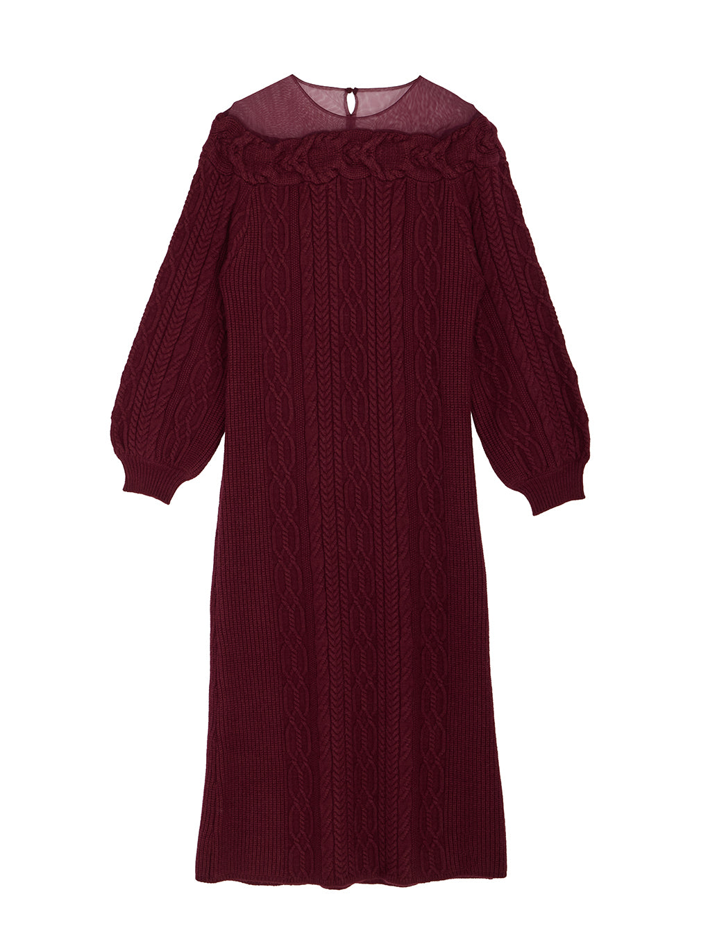 SHEER DOCKING LADY LIKE KNIT DRESS