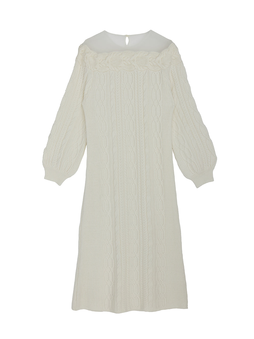 SHEER DOCKING LADY LIKE KNIT DRESS
