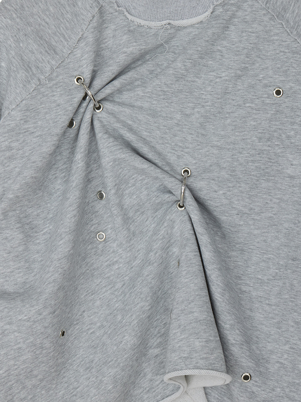 EYELET ARRANGEMENT SWEAT TOP