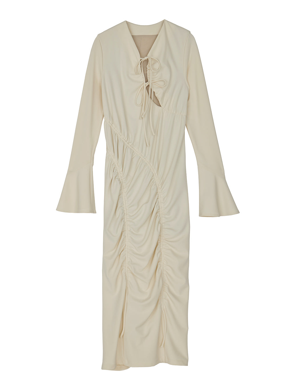 GATHER DETAIL CUT DRESS