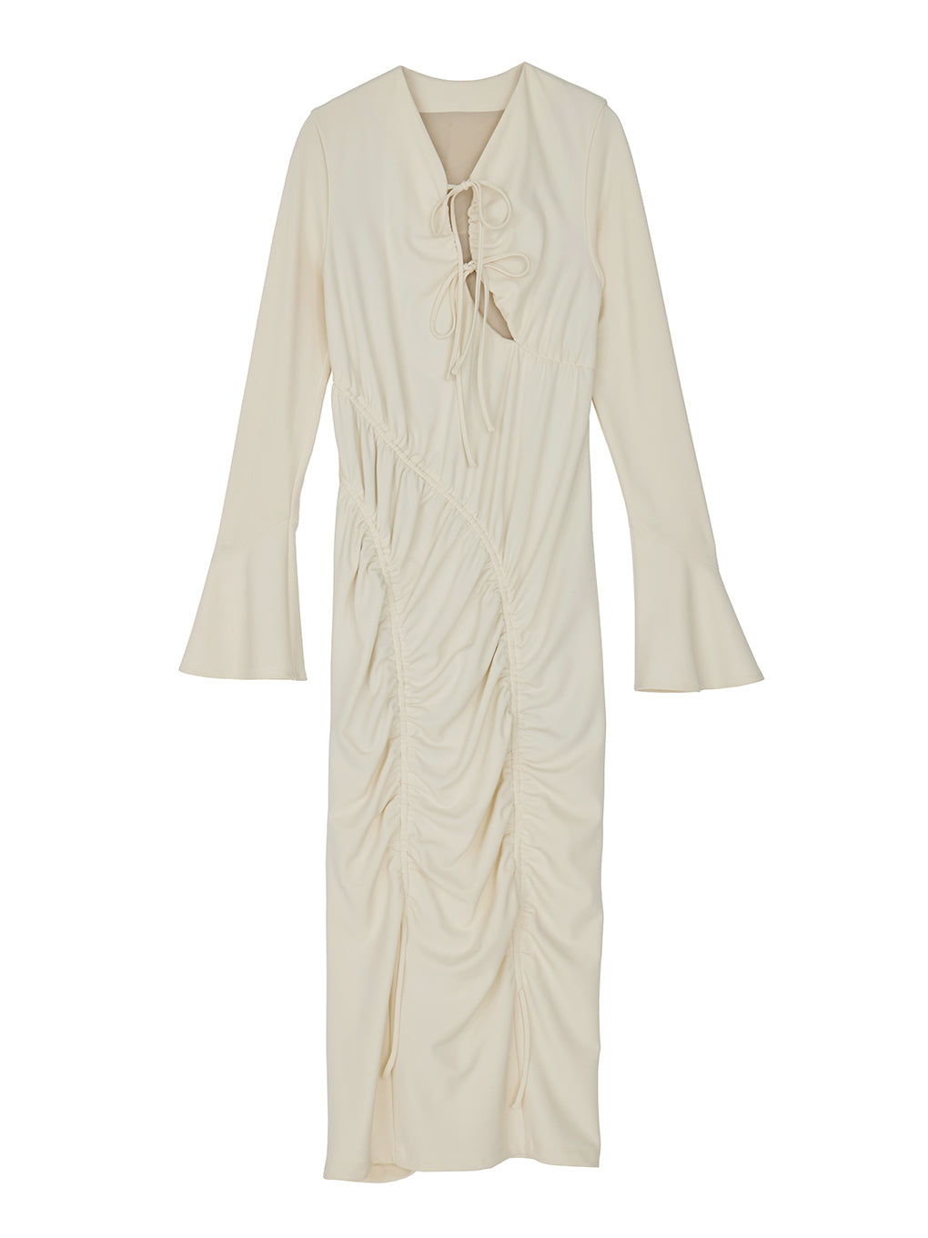 GATHER DETAIL CUT DRESS