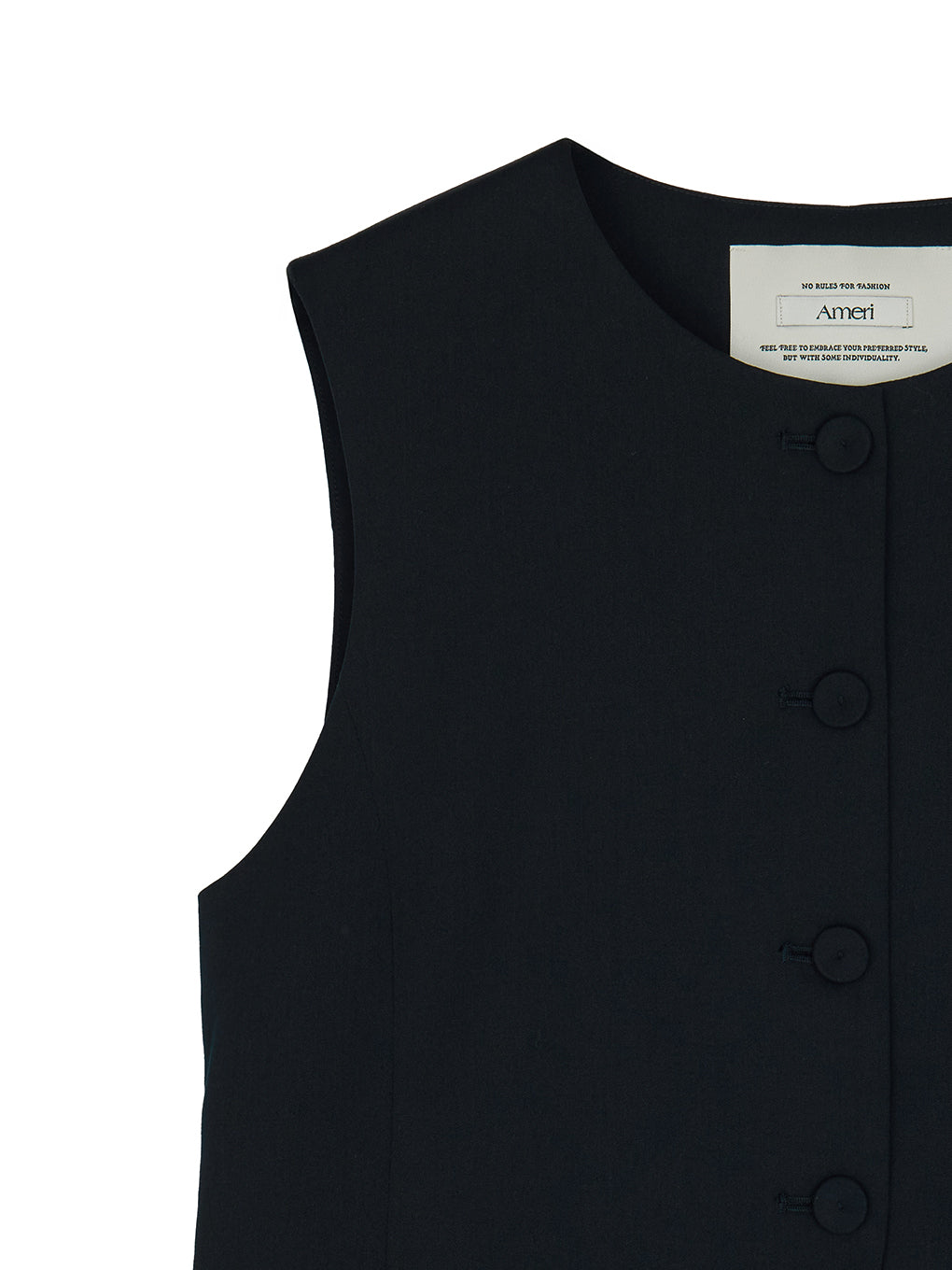 2WAY CREW NECK LACE TAKE OFF VEST