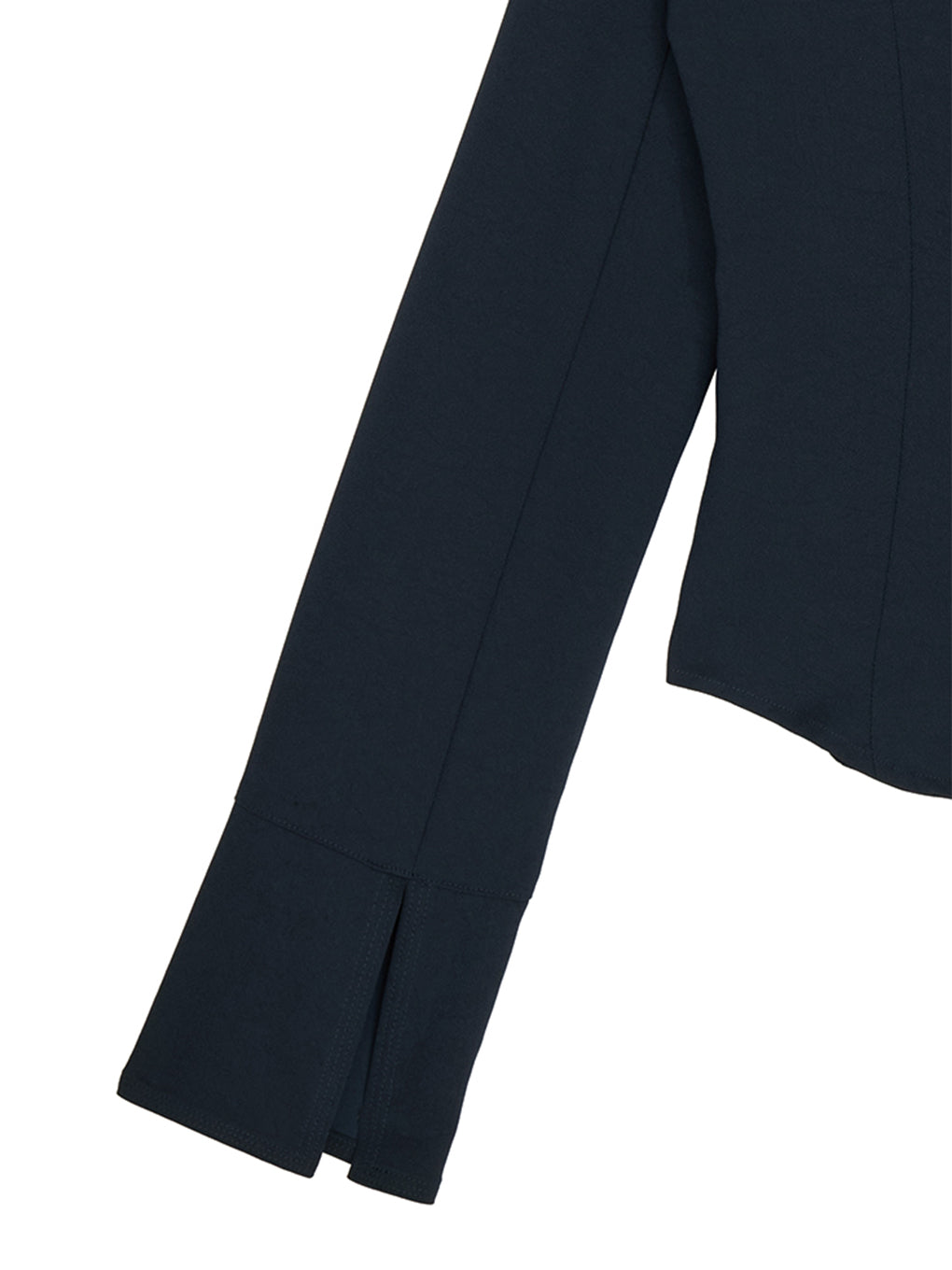 SQUARE COLLAR BACK SATIN BLOUSE