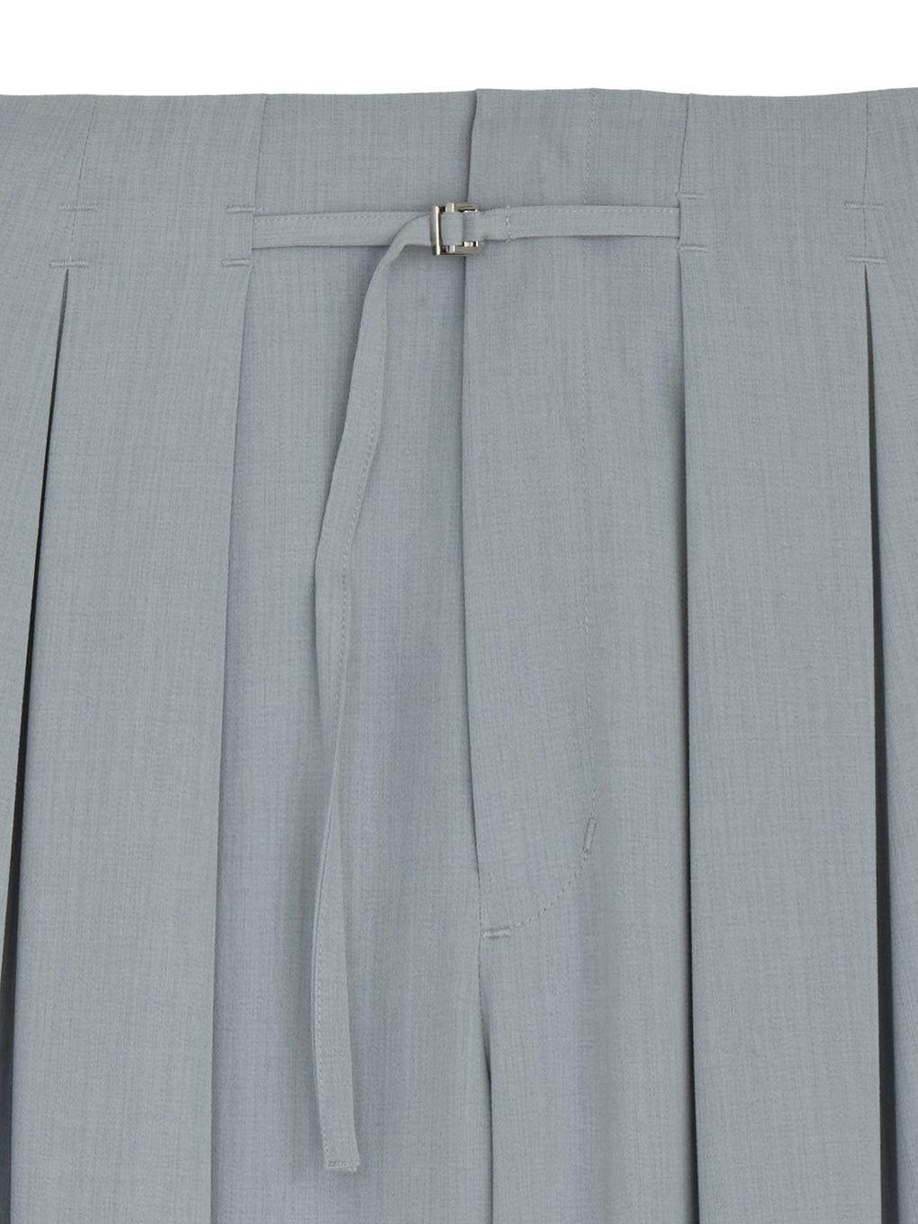 MULTI TUCK NARROW BELT PANTS