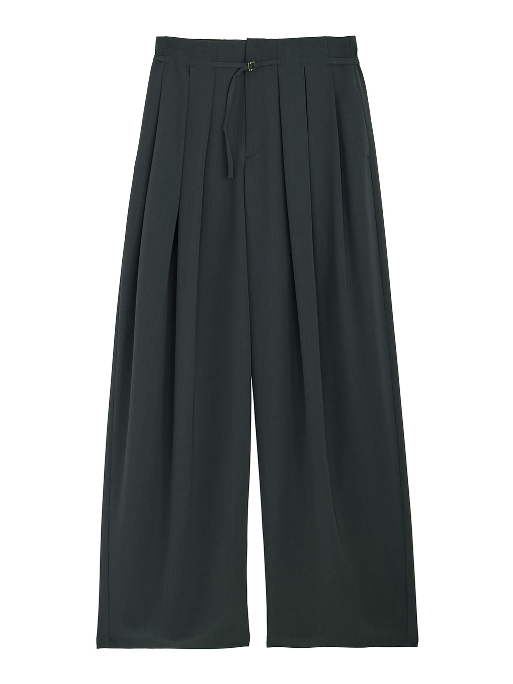 MULTI TUCK NARROW BELT PANTS