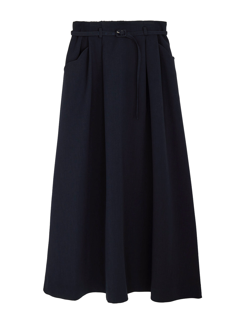 BELT SET TUCK FLARE SKIRT