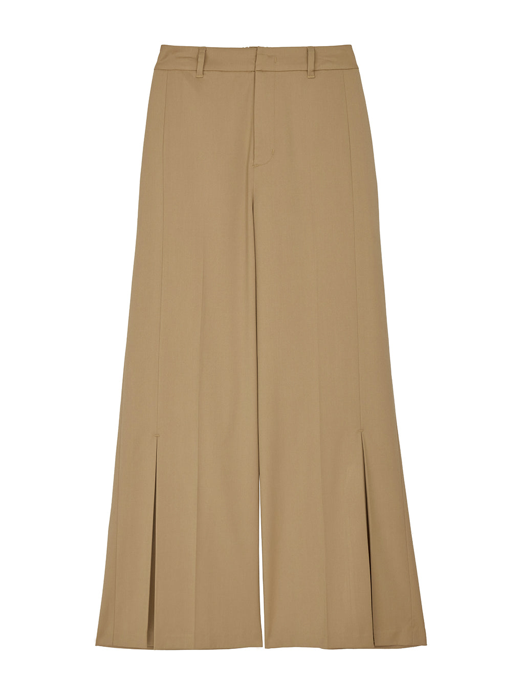 HEM TUCK  STRAIGHT WIDE PANTS