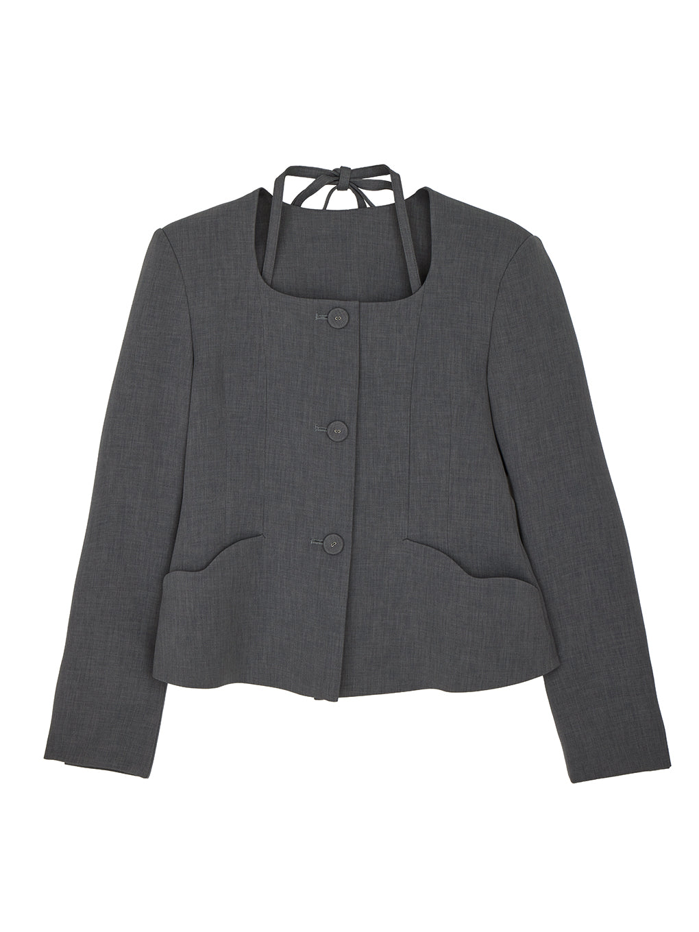 2WAY SQUARE NECK CROP JACKET