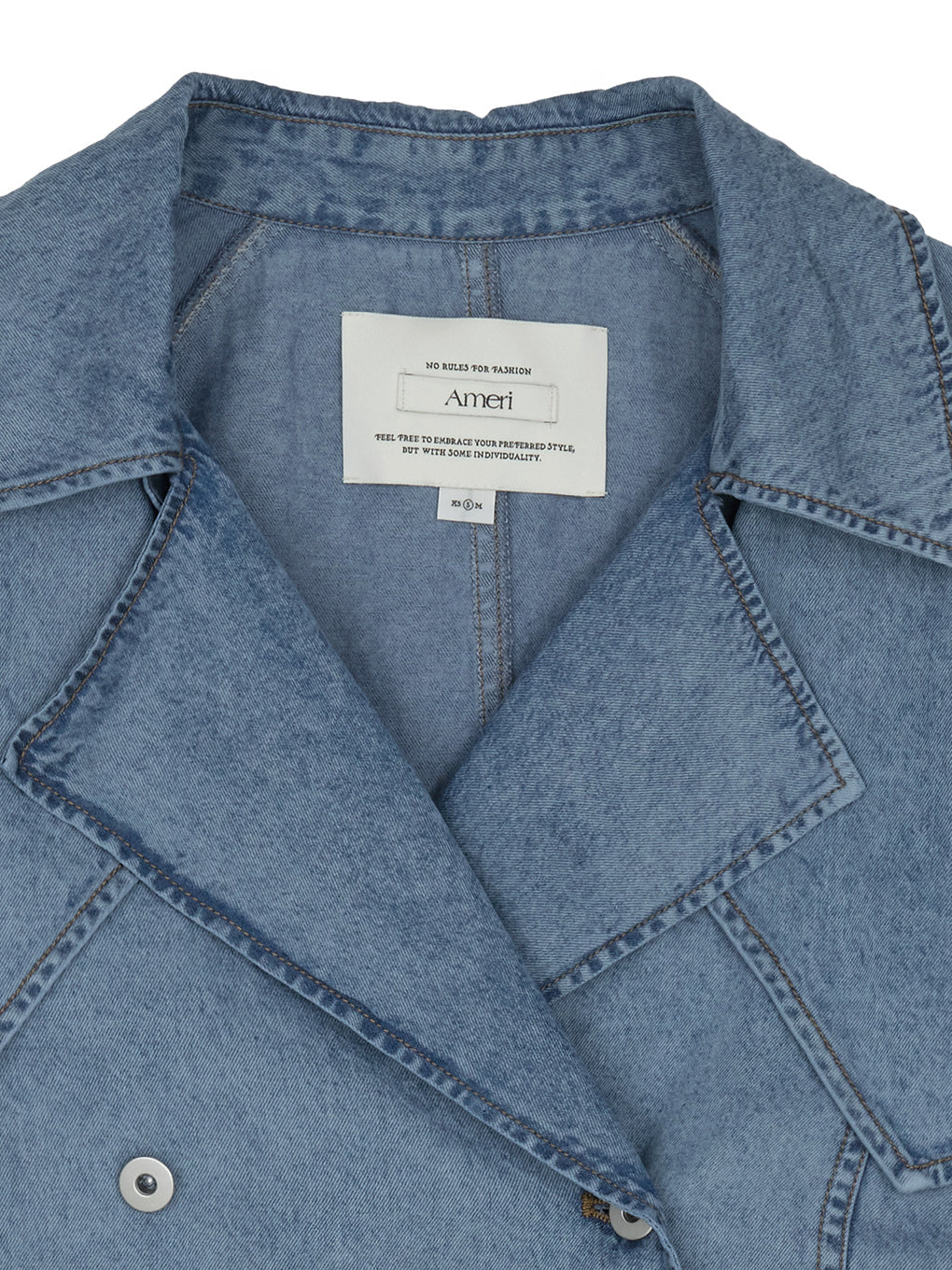 TENCEL DENIM SHORT TRENCH COAT