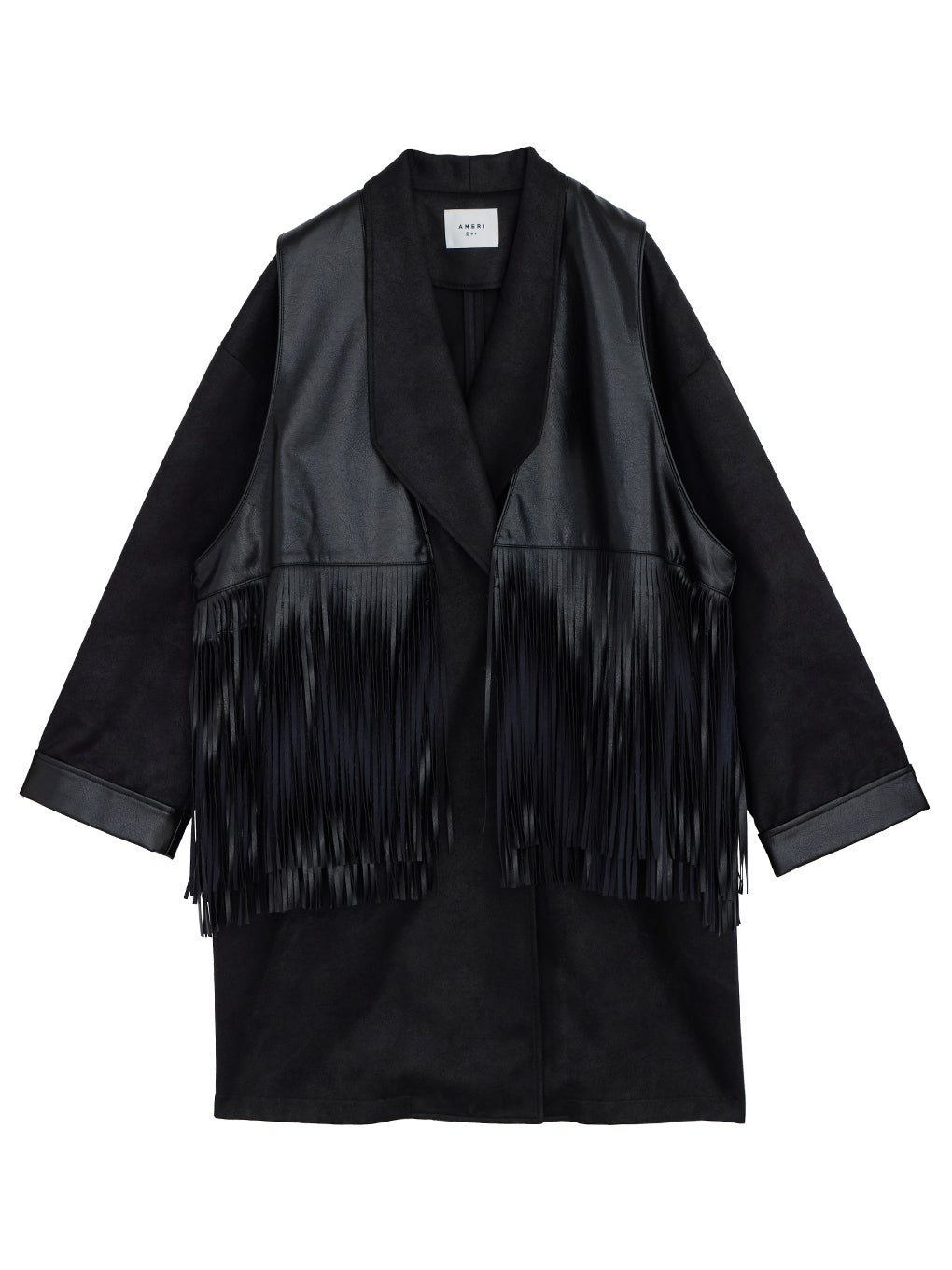 FRINGE VEST SET SUEDE JACKET