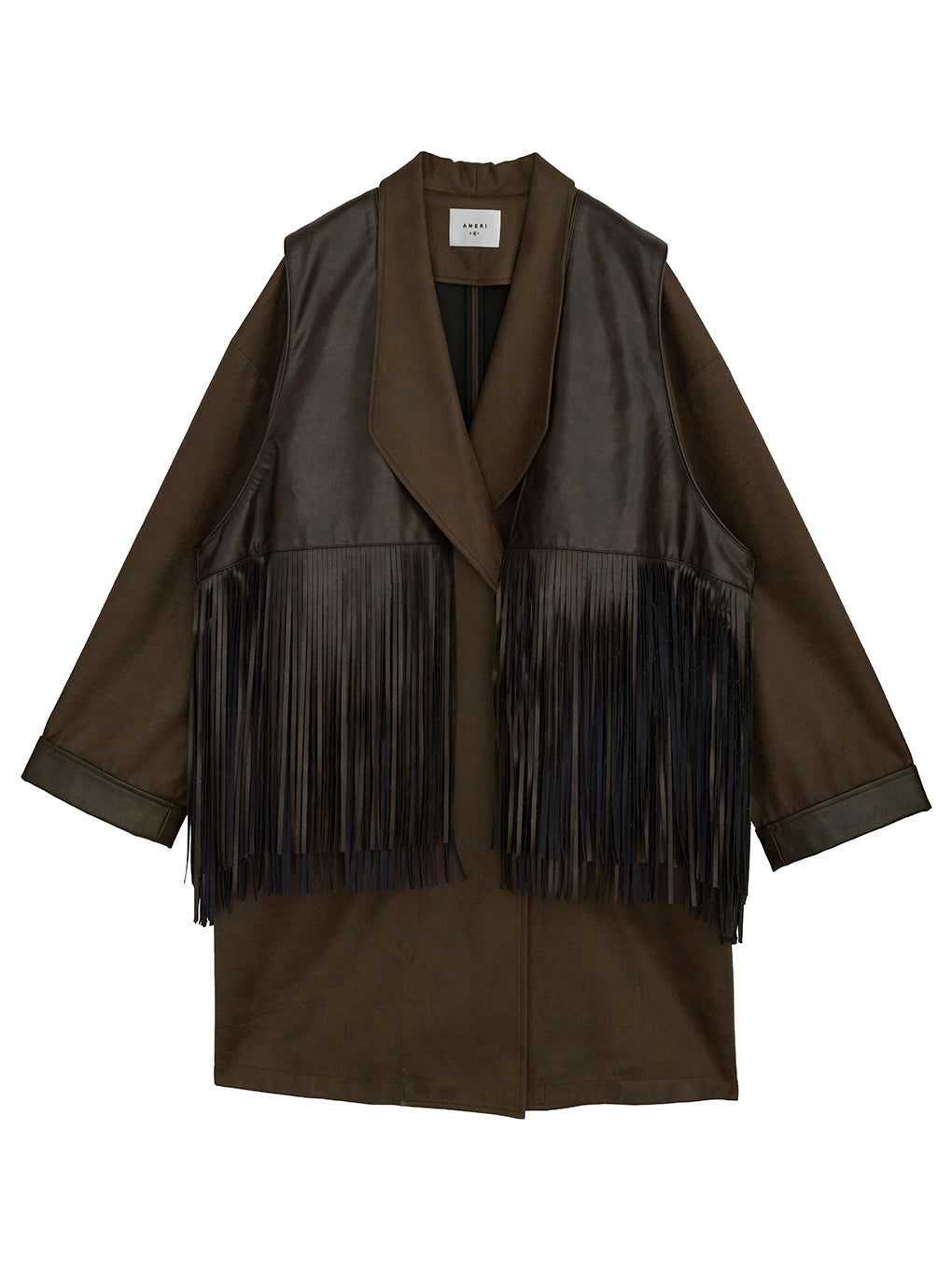 FRINGE VEST SET SUEDE JACKET