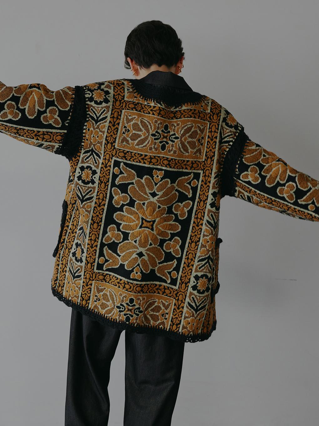 RUG PATTERN KNIT JACKET