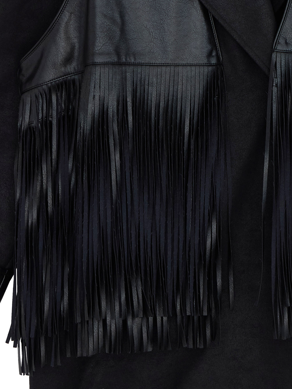 FRINGE VEST SET SUEDE JACKET