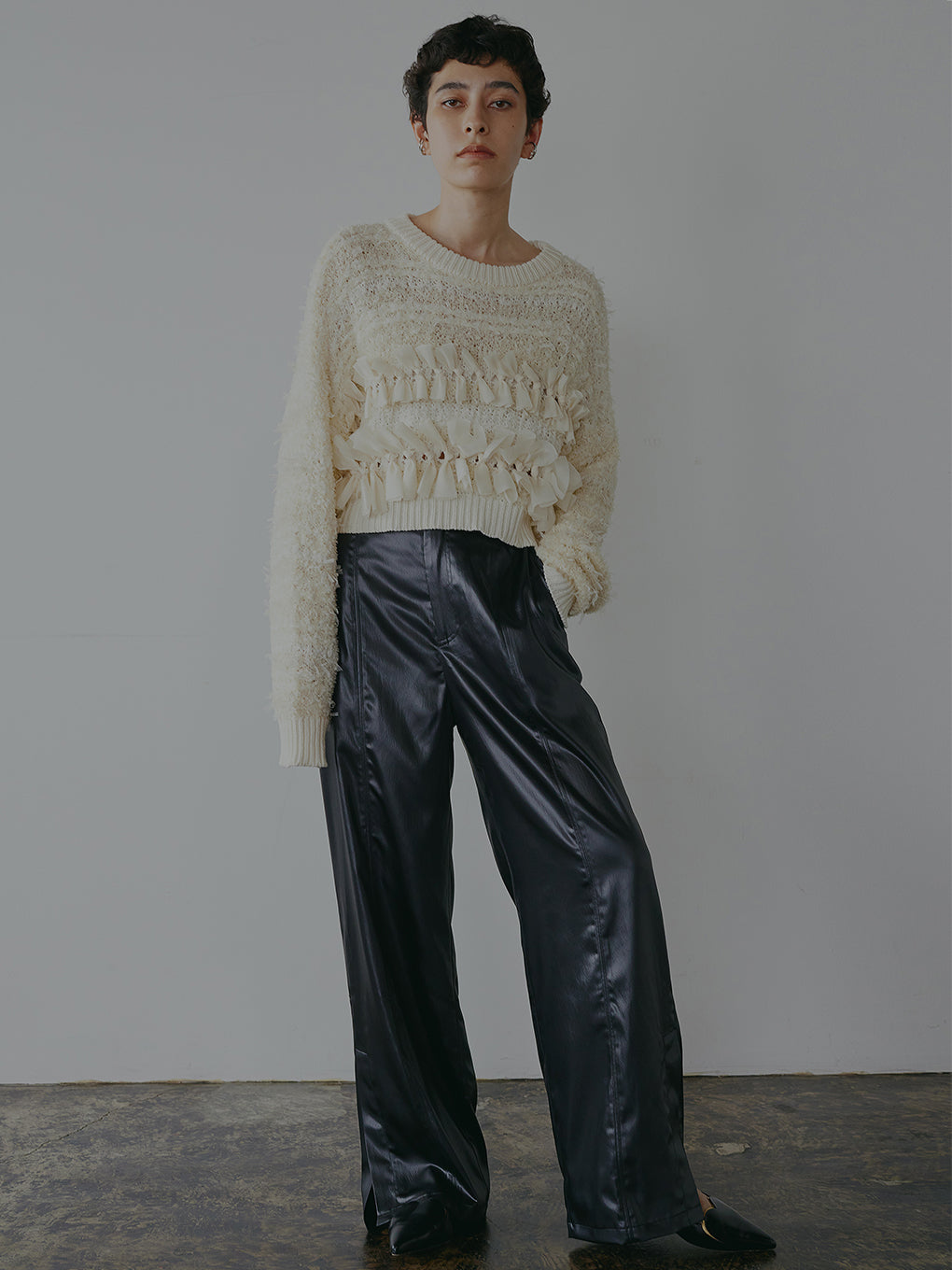 LUSTER STRAIGHT SLIT PANTS