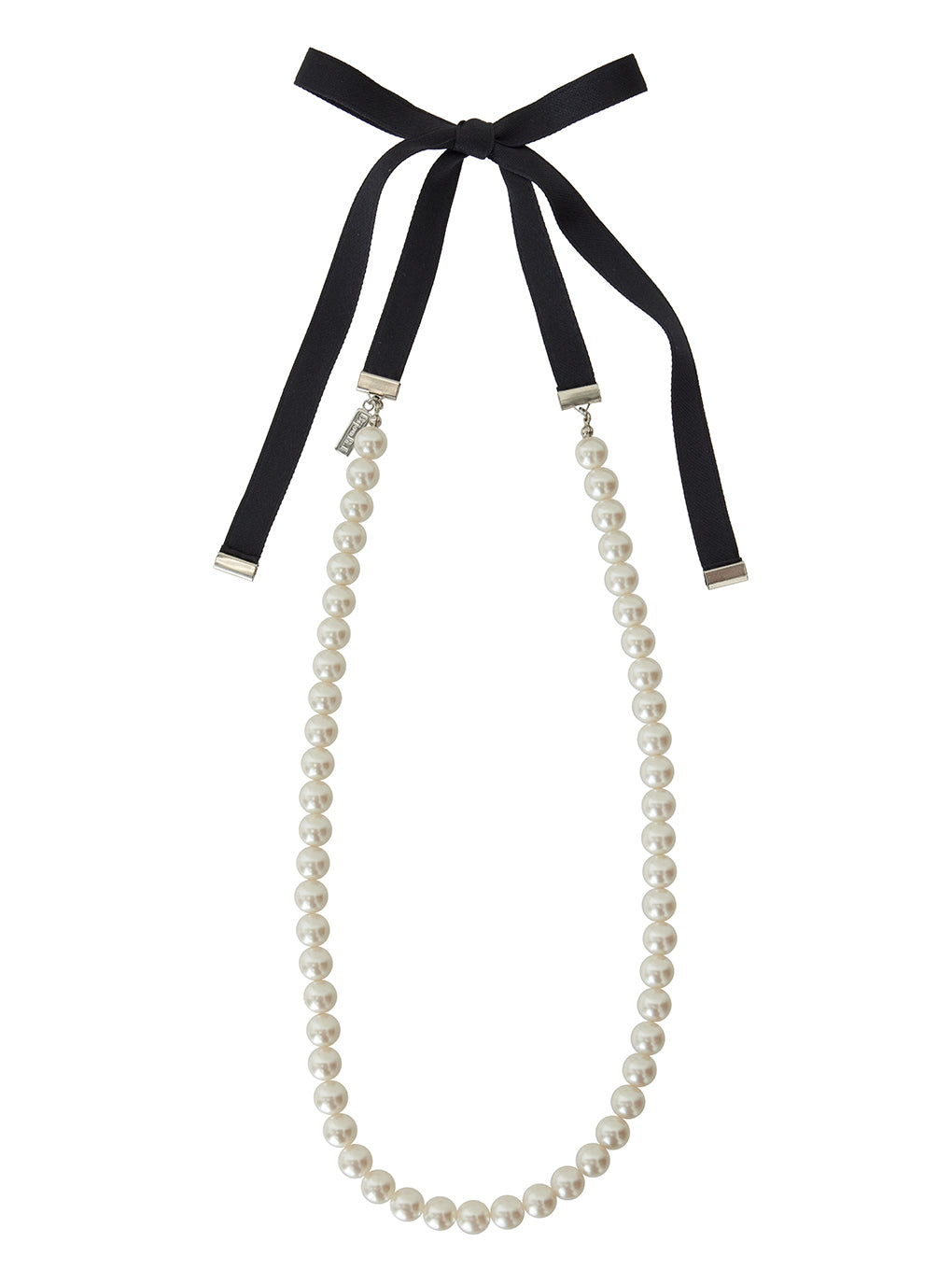 Bijou R.I Ribbon Pearl Necklace