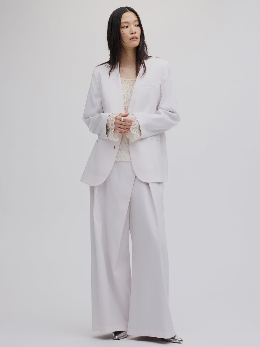 Ameri VINTAGE - チャコ3姉妹さん専用 DRY TWILL ASYMMETRY TUCK PANTS
